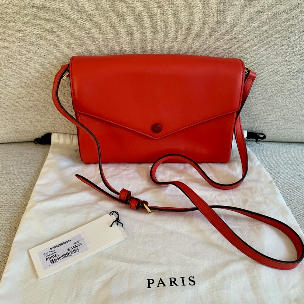 Sandro Women's Red Pola Leather Cross-body Bag